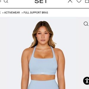 SET Active Light Blue Luxform Sports Bra